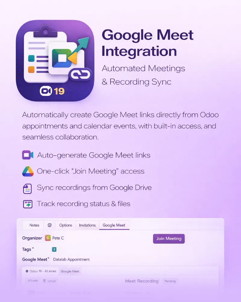 [DLB000033] Google Meet Integration for Odoo