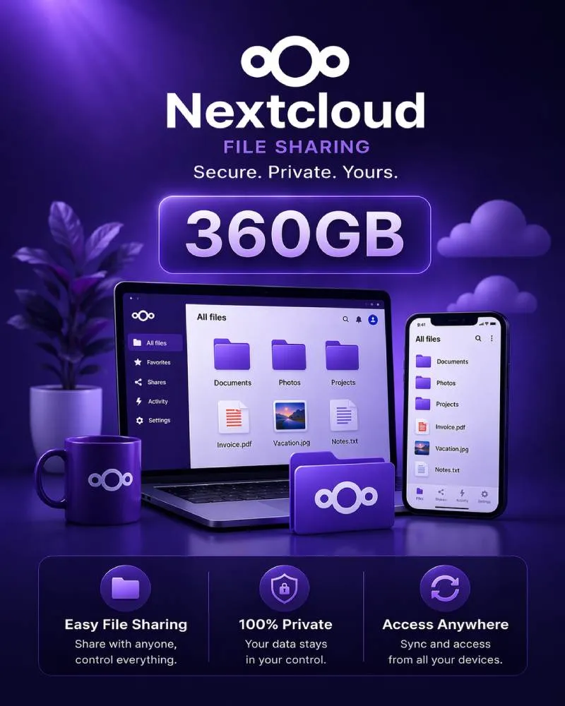 Next Cloud File Sharing 360GB